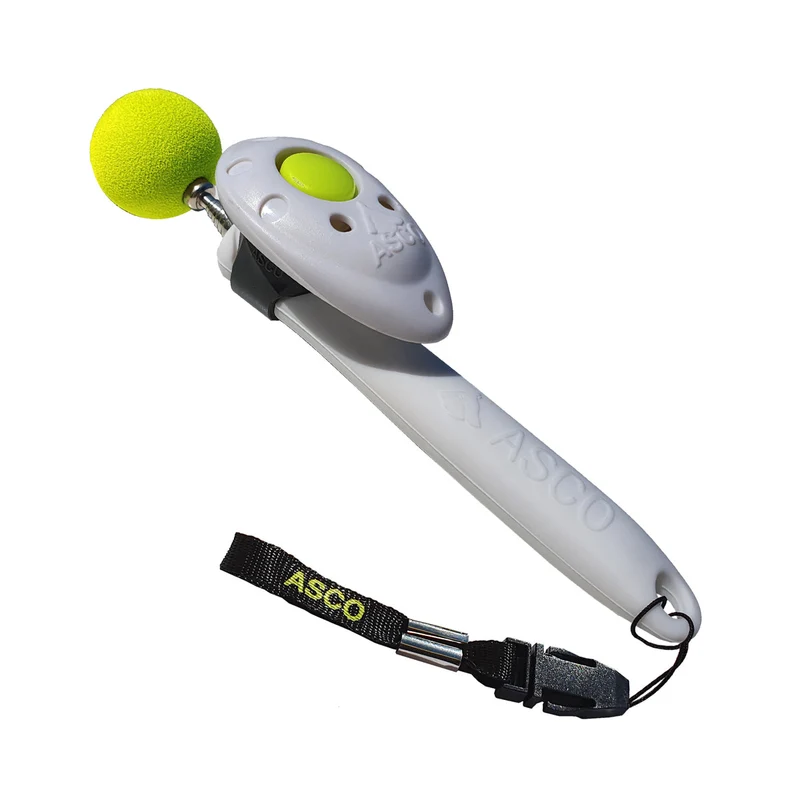 ASCO ClickStick - Target Stick mit abnehmbarem Premium Clicker - Target Stab für Hunde Katzen Clickertraining - Targetstick ausziehbar mit extra Klicker - Targetstab für Target-Training
