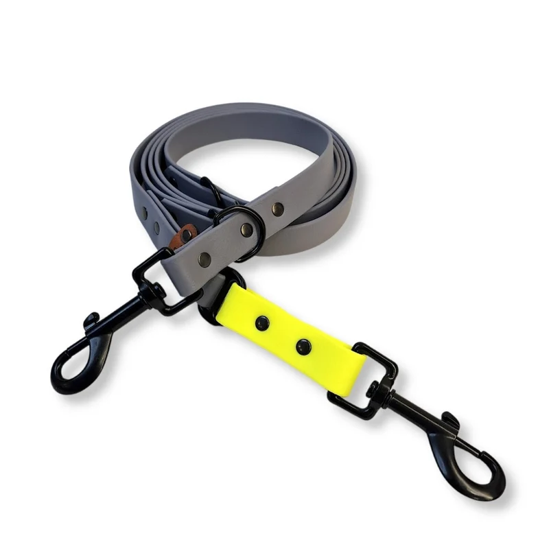 B-Ware Leine Biothane mit Akzent Grau, 190cm