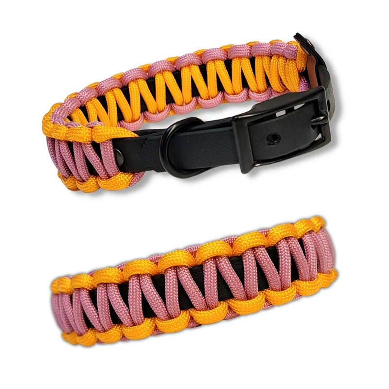 Halsband mit Paracord | Lavendel-Apricot