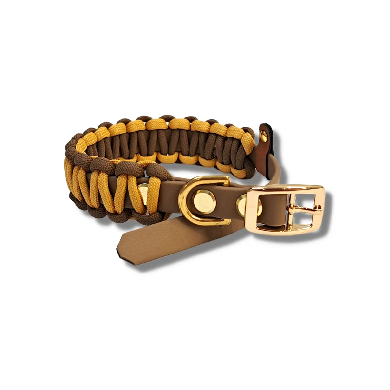 Halsband mit Paracord | Hazelnut-Karamell