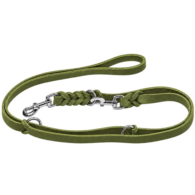 Bellepet Fettlederleine extra breit 2,40 m 3-fach verstellbar
