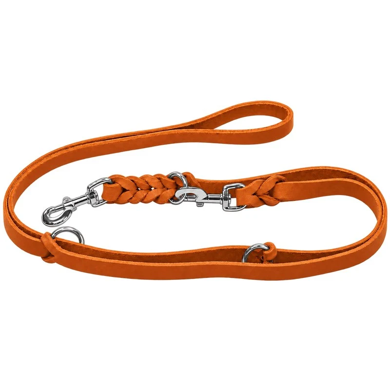 Bellepet Fettlederleine extra breit 2,40 m 3-fach verstellbar