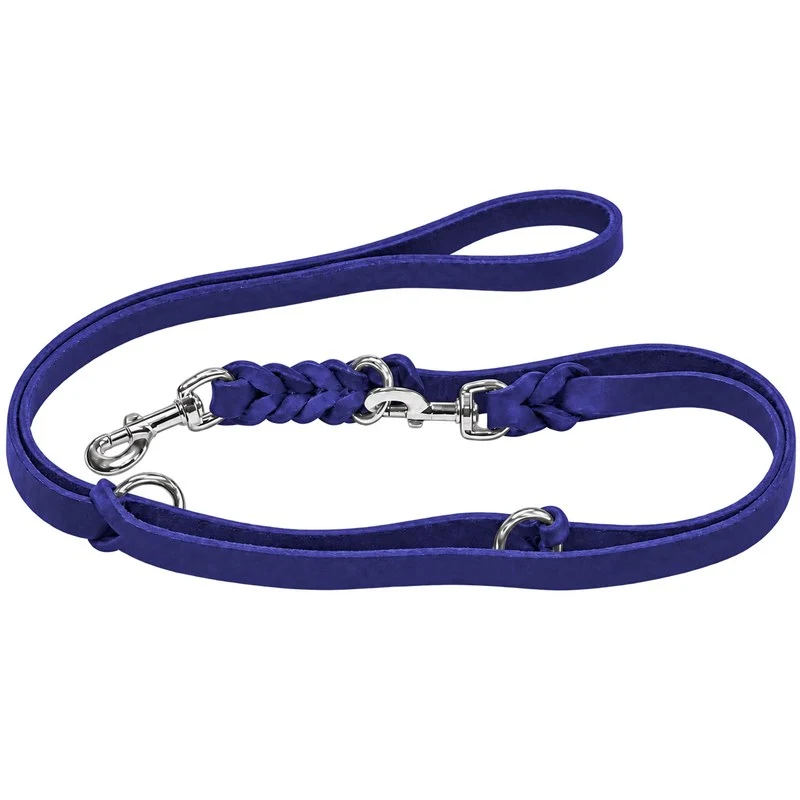 Bellepet Fettlederleine extra breit 2,40 m 3-fach verstellbar