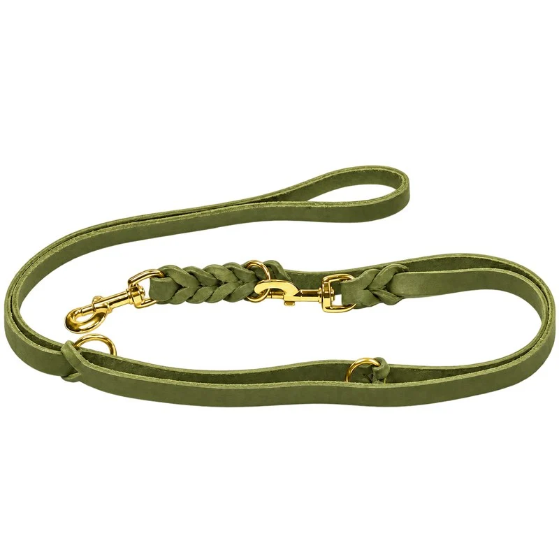 Bellepet Fettlederleine extra breit 2,40 m 3-fach verstellbar
