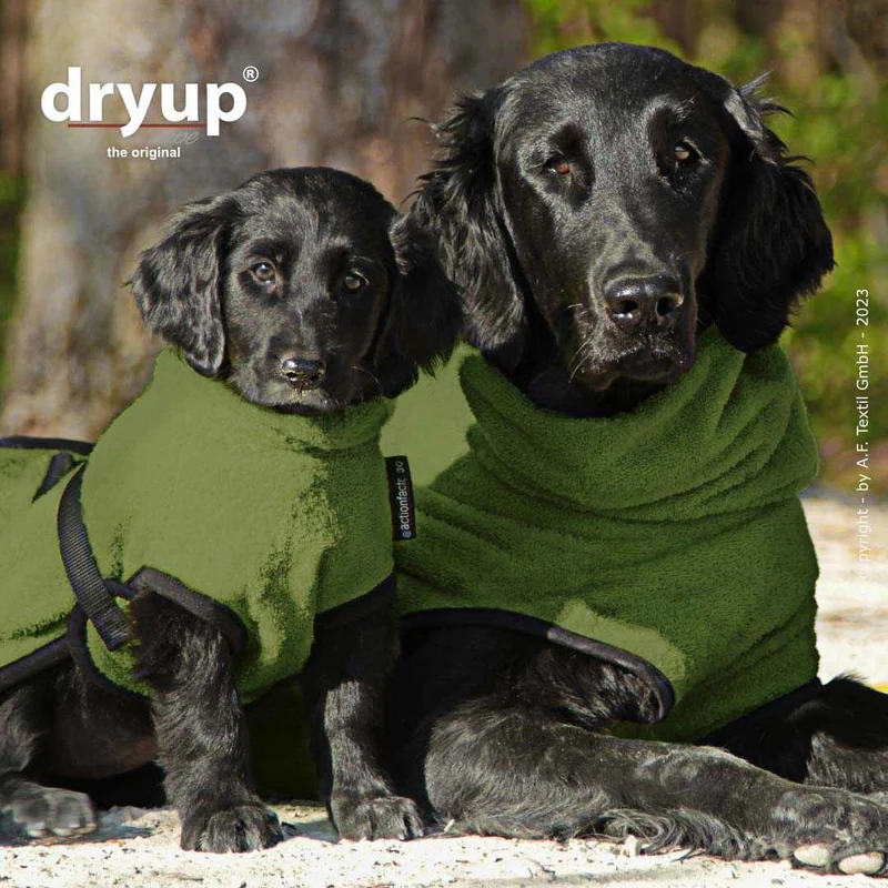 DRYUP CAPE® Hundebademantel Moos-Grün