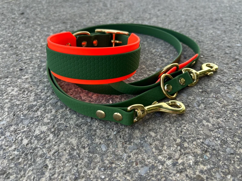 Wasserfestes Hundehalsband & Leine Set nach Wunschfarben