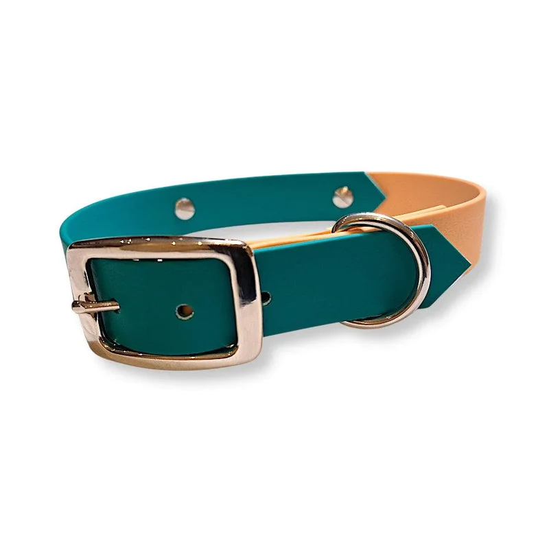 Halsband *Saddle-Braun x Buntstift Grün*