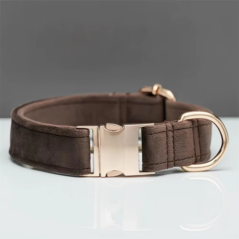 Personalisiertes Samt Hundehalsband "Emilia" mit Gravur – Verstellbar & Elegant