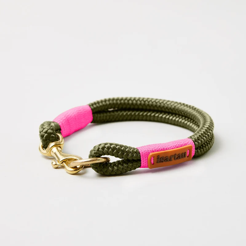 Festes Halsband Olive Grove NEONPINK