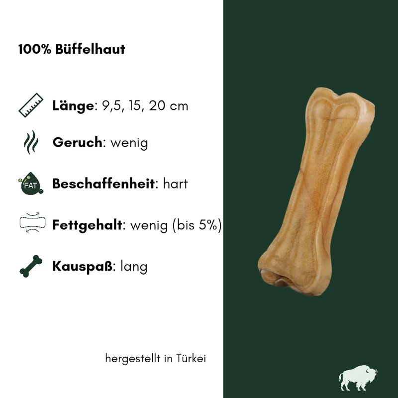 Büffelhaut Kauknochen