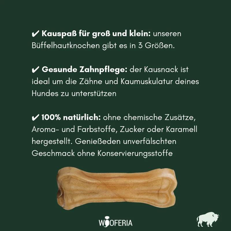 Büffelhaut Kauknochen