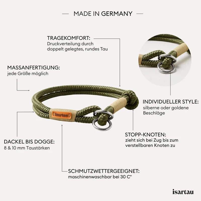 Zugstopp-Halsband Olive Grove GOLD