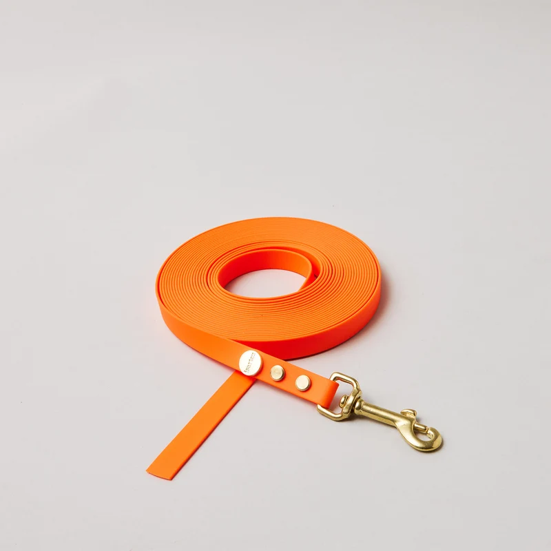 Schleppleine Biothane Neonorange, ohne Handschlaufe