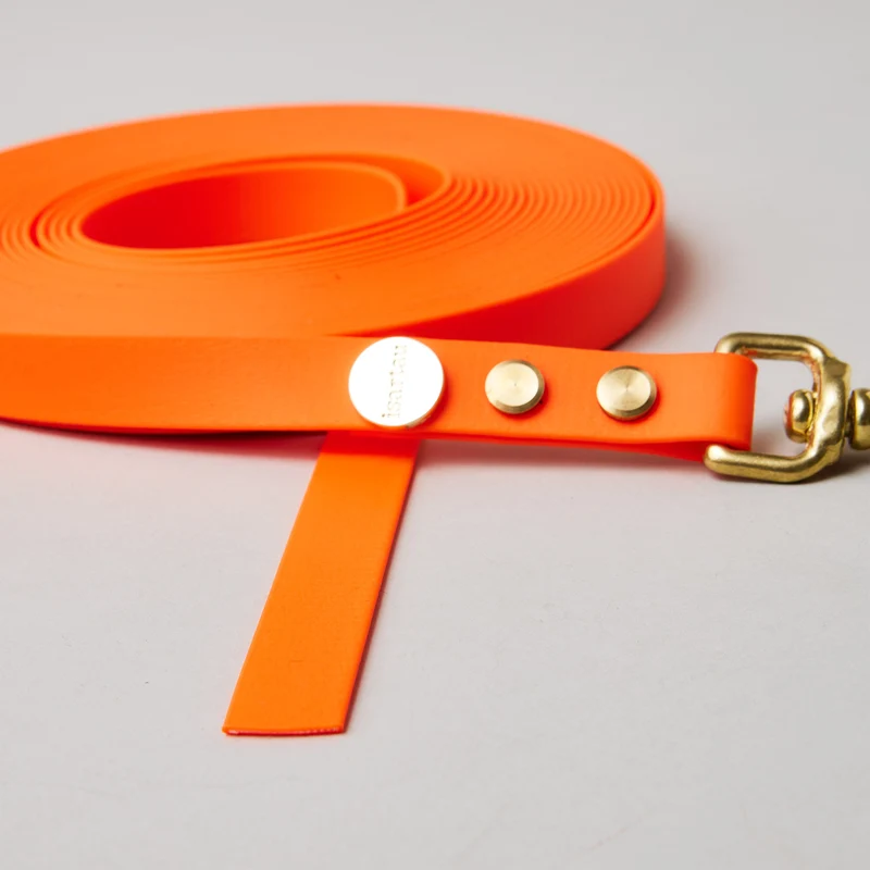 Schleppleine Biothane Neonorange, ohne Handschlaufe