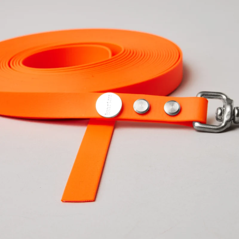 Schleppleine Biothane Neonorange, ohne Handschlaufe