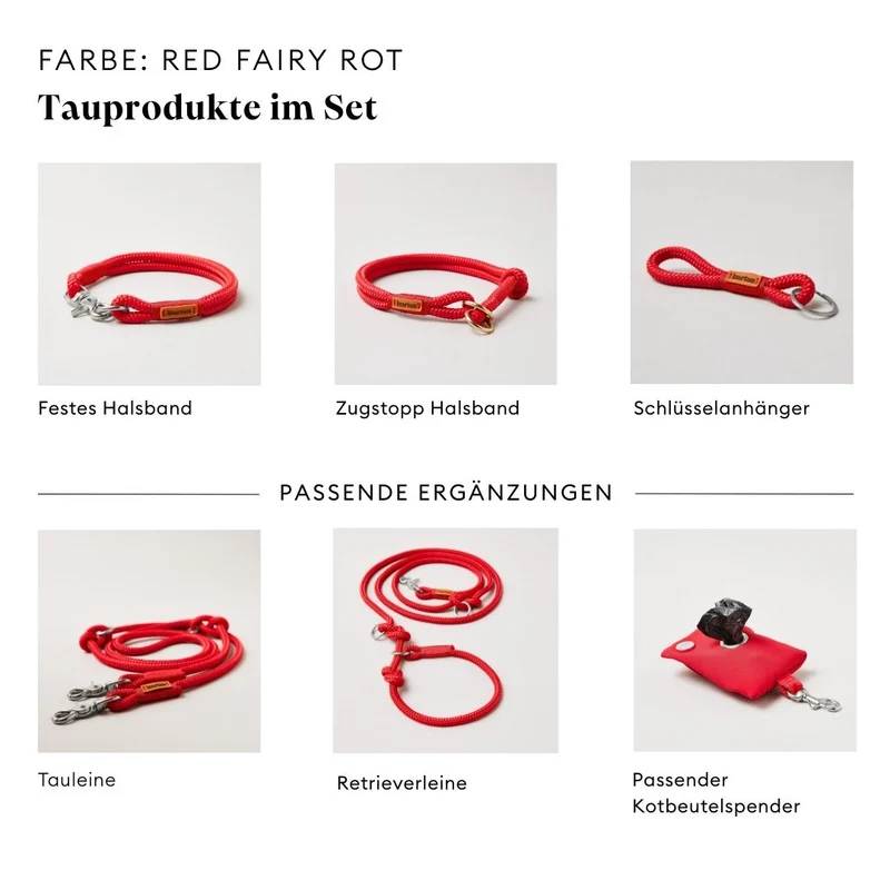 Zugstopp-Halsband Red Fairy ROT