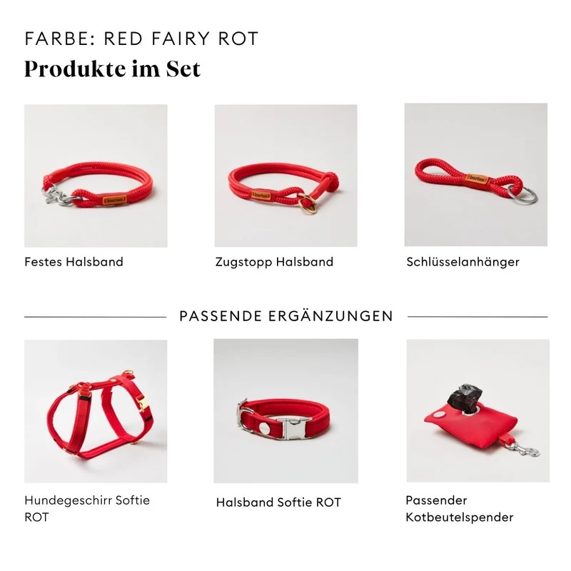 Zugstopp-Halsband Red Fairy ROT