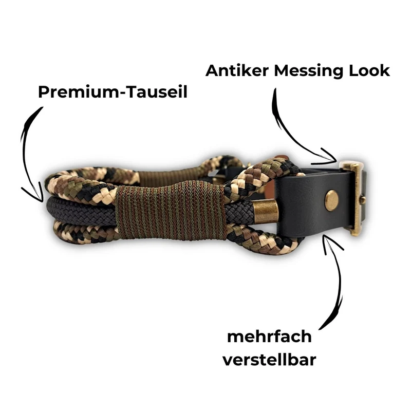 Tau-Halsband | Anthrazit-Camouflage