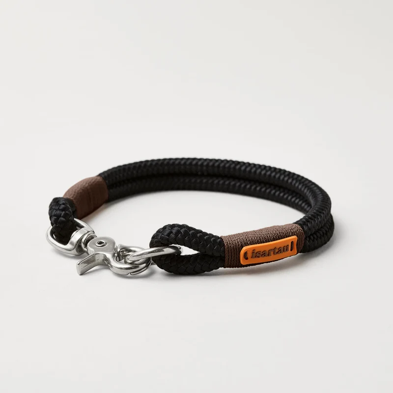 Festes Halsband Black Mamba DUNKELBRAUN