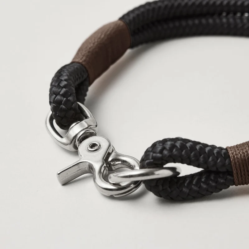 Festes Halsband Black Mamba DUNKELBRAUN
