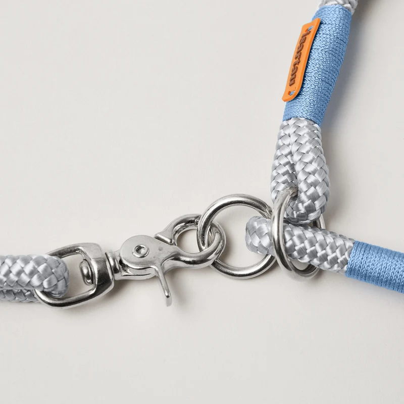 Zugstopp-Halsband Pebble Stone HELLBLAU
