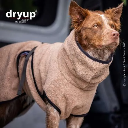 DRYUP CAPE® Hundebademantel Coffee