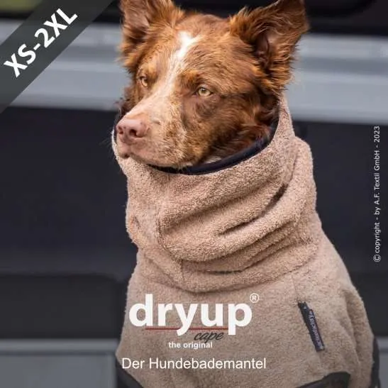 DRYUP CAPE® Hundebademantel Coffee