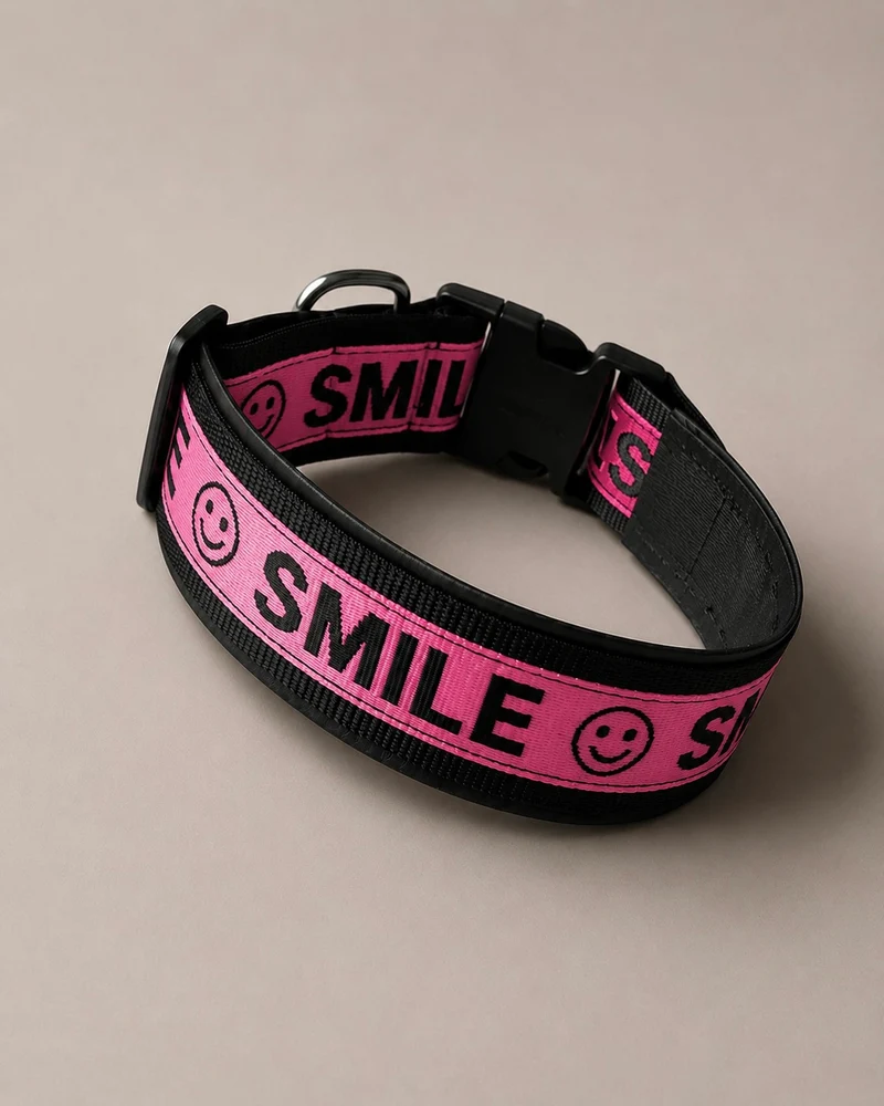 Gepolstertes Hundehalsband SMILE verstellbar