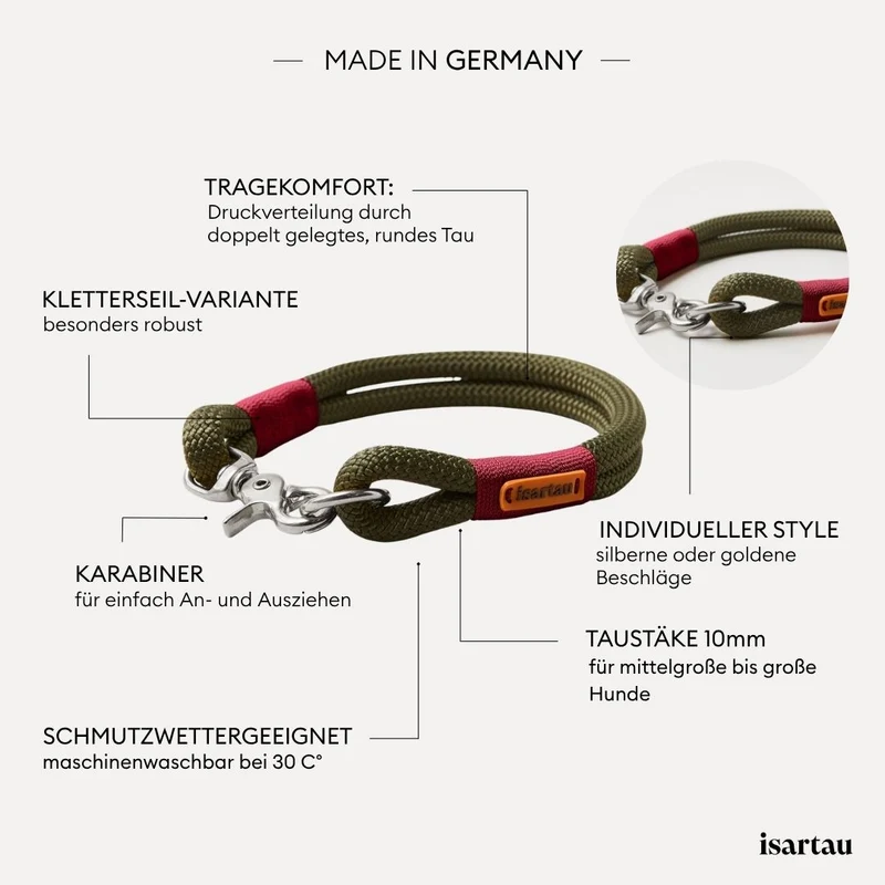 Festes Halsband Olive Grove BURGUNDER