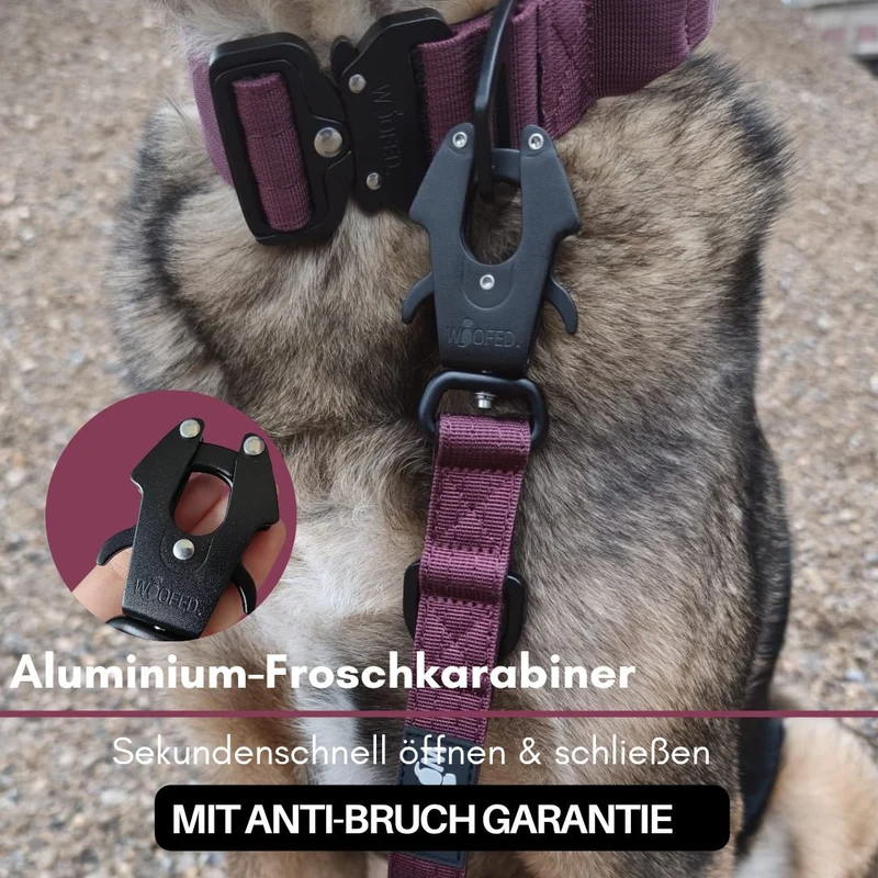 Nylon Tactical Führleine Bordeaux
