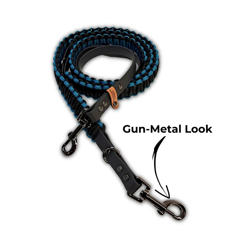 Halsband mit Paracord | Teal-Schwarz