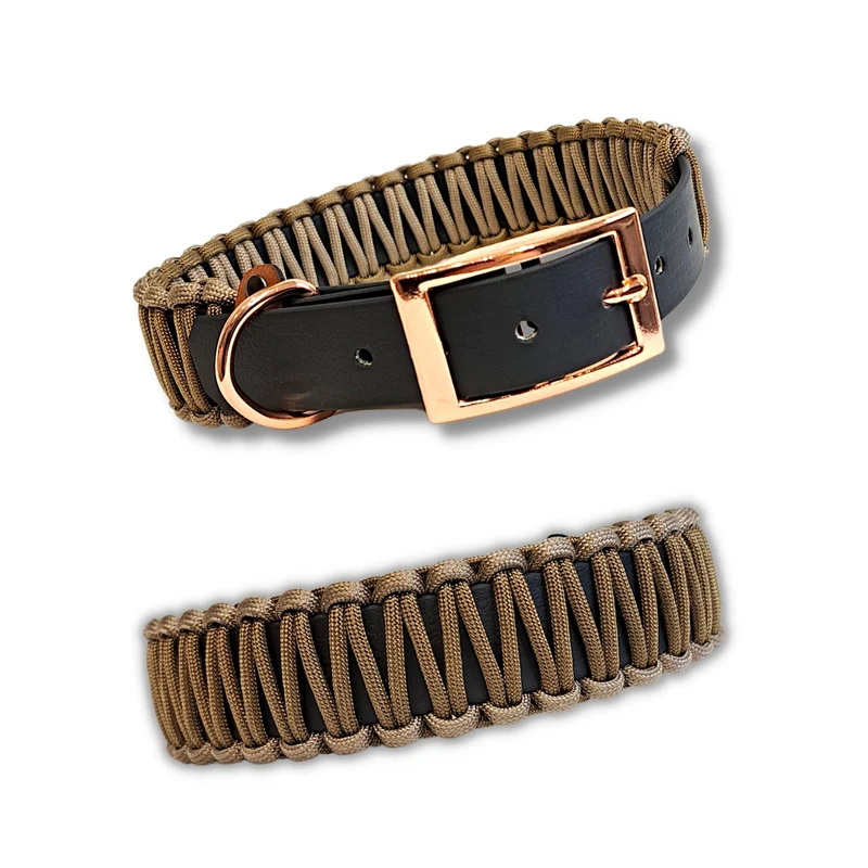 Halsband mit Paracord | Gold-Braun Tan
