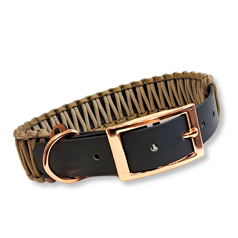 Halsband mit Paracord | Gold-Braun Tan