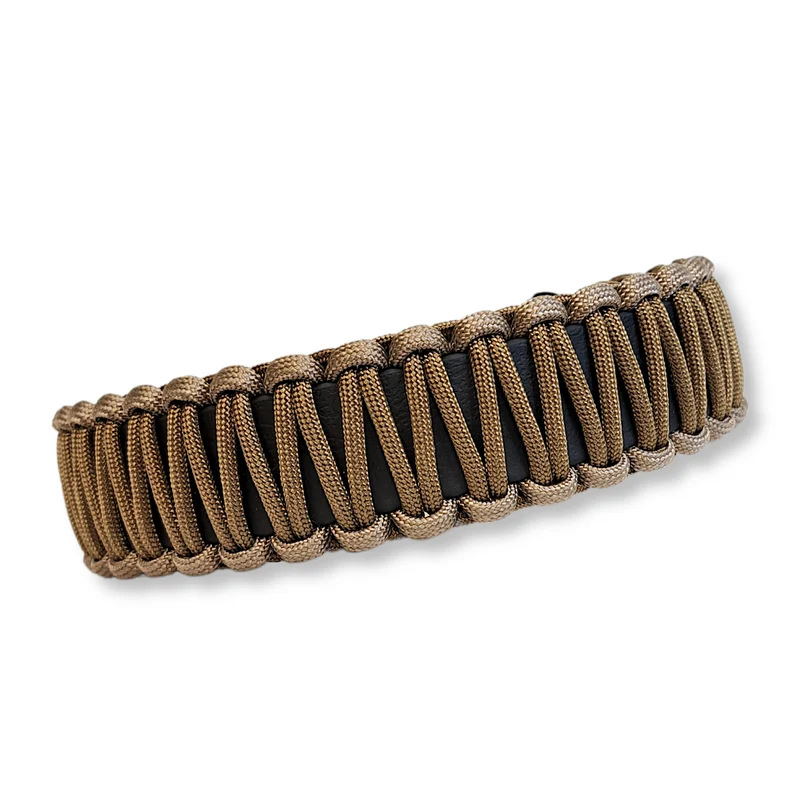 Halsband mit Paracord | Gold-Braun Tan