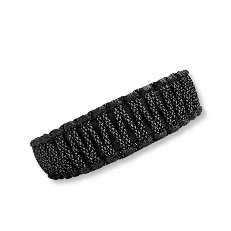 Halsband mit Paracord | Anthrazit Reflektierend
