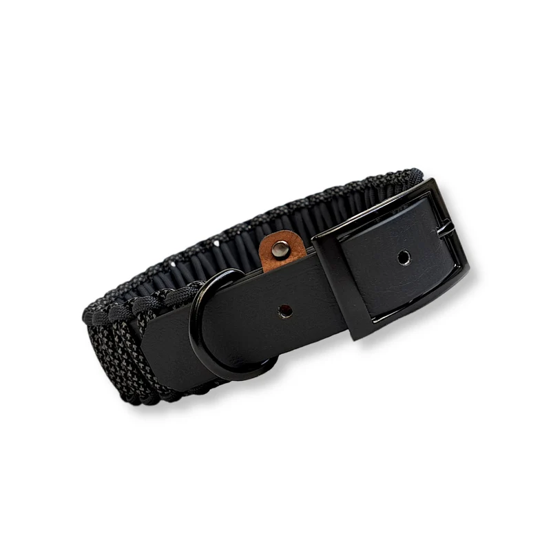 Halsband mit Paracord | Anthrazit Reflektierend