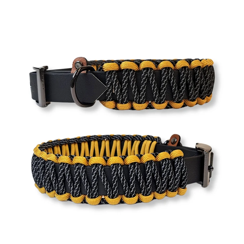 Halsband mit Paracord | Reflektierend Gold-Rush