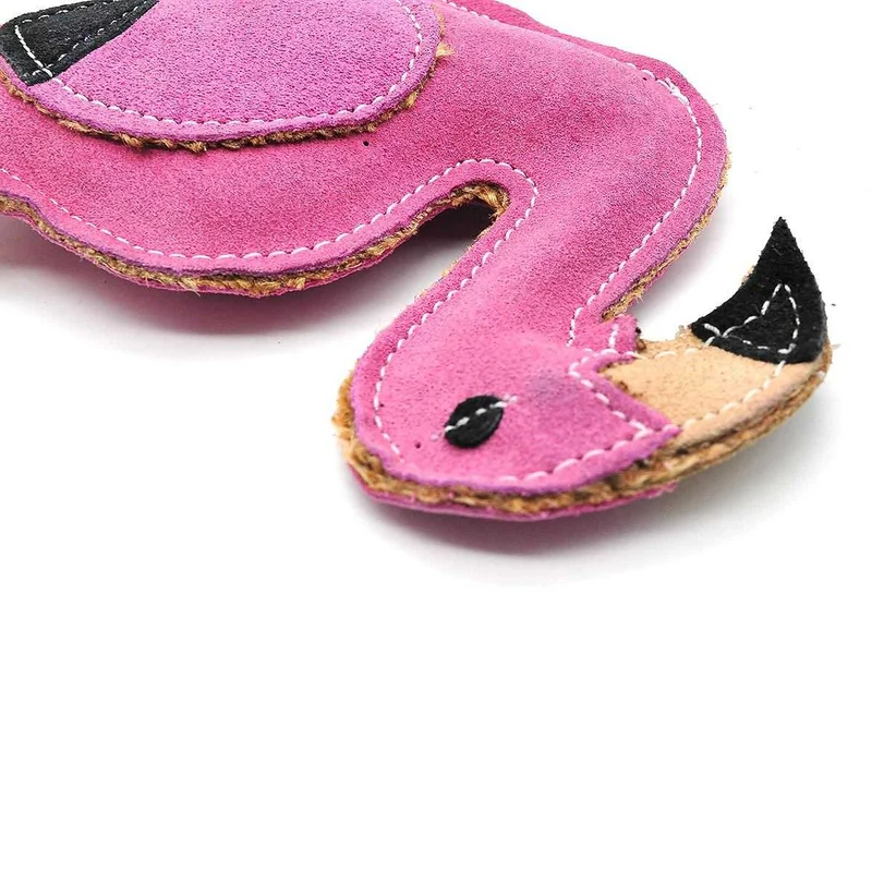 Hundespielzeug Wildleder Flamingo
