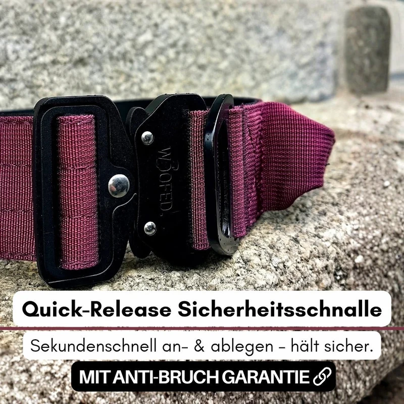 Nylon Tactical Halsband Bordeaux - ultraleicht