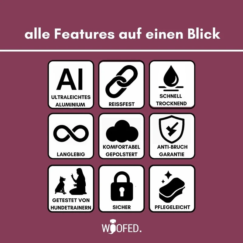 Nylon Tactical Halsband Bordeaux - ultraleicht
