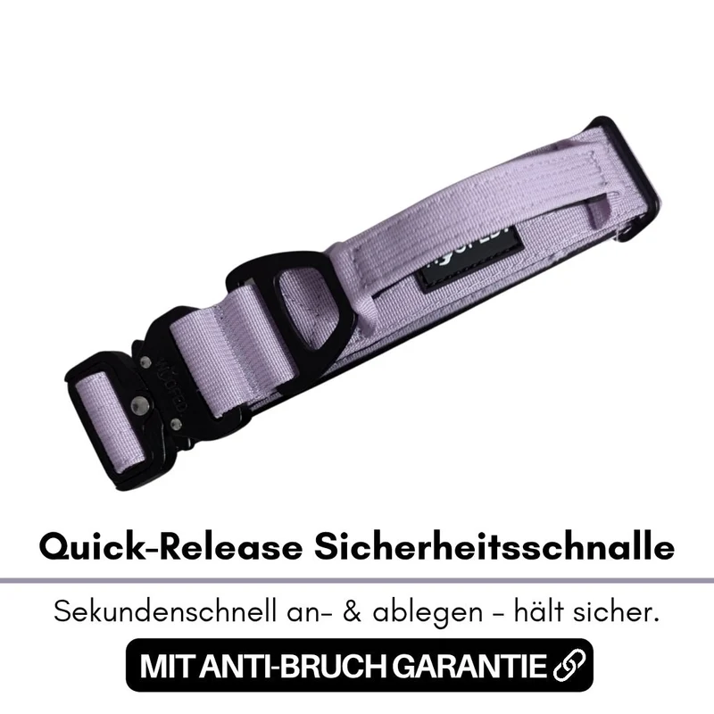 Nylon Tactical Halsband Lilac - ultraleicht