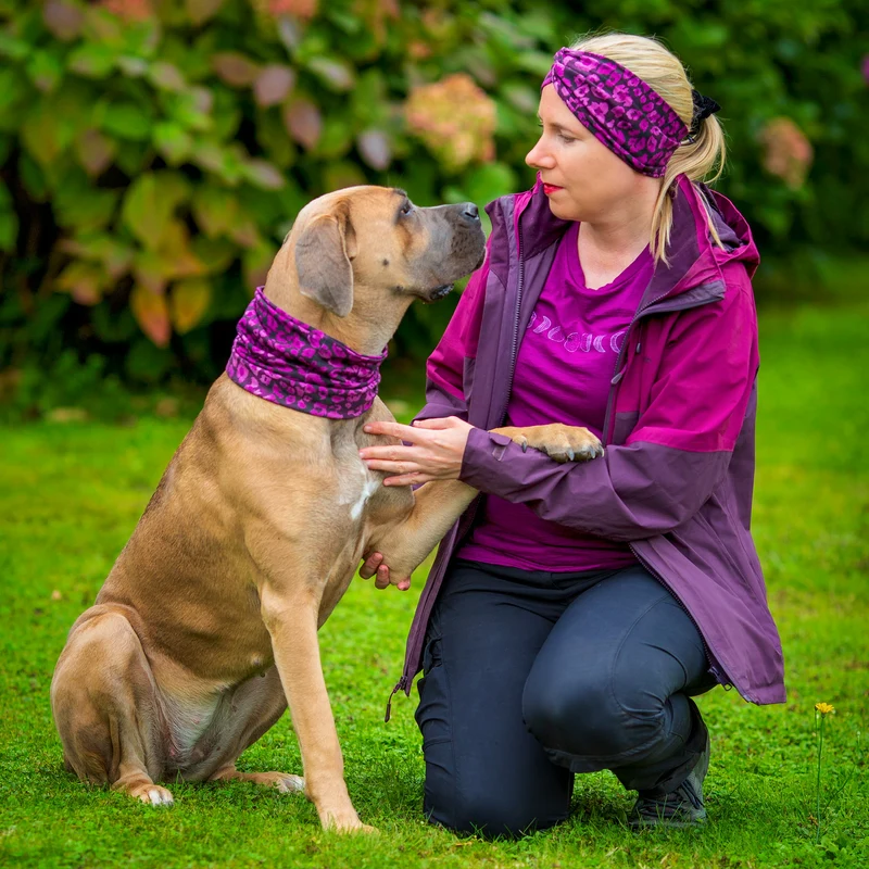 Partnerlook Set Stirnband und Hundeloop Leo