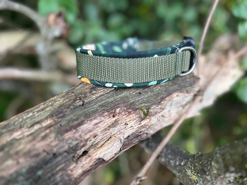 Verstellbares Hundehalsband Wildflower weich gepolstert