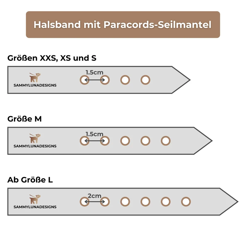 Halsband mit Paracord | Apricot-Olive