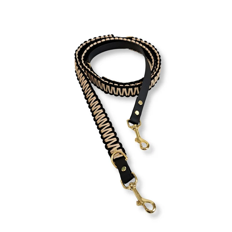 Leine mit Paracord | Creamy Black