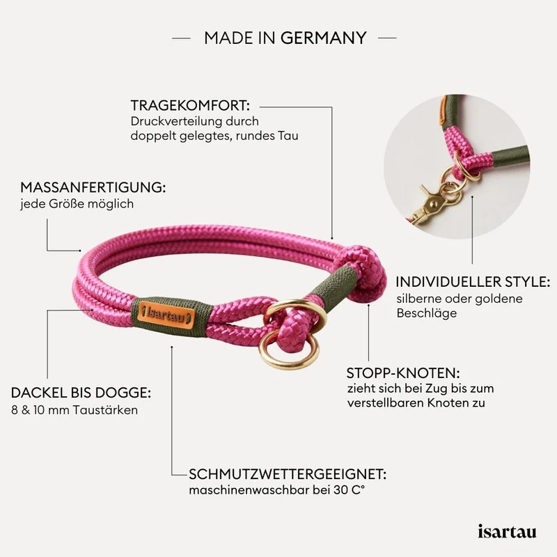 Zugstopp-Halsband Viva Magenta OLIV