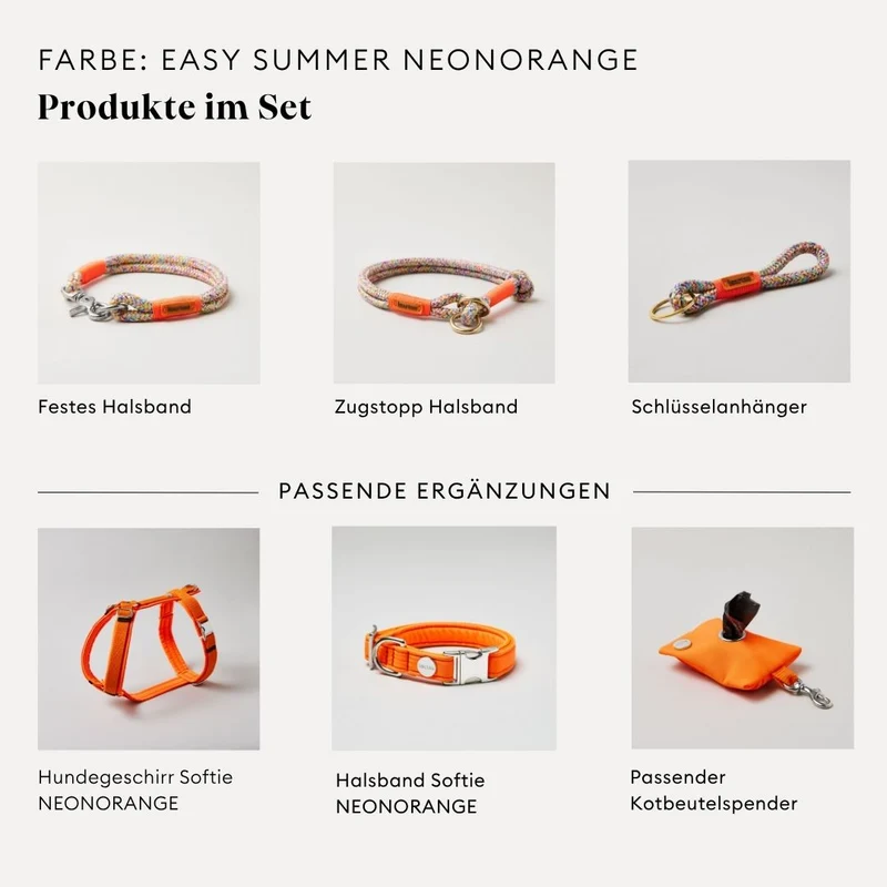 Tauleine Easy Summer NEONORANGE, 250 cm (Umhängeleine)