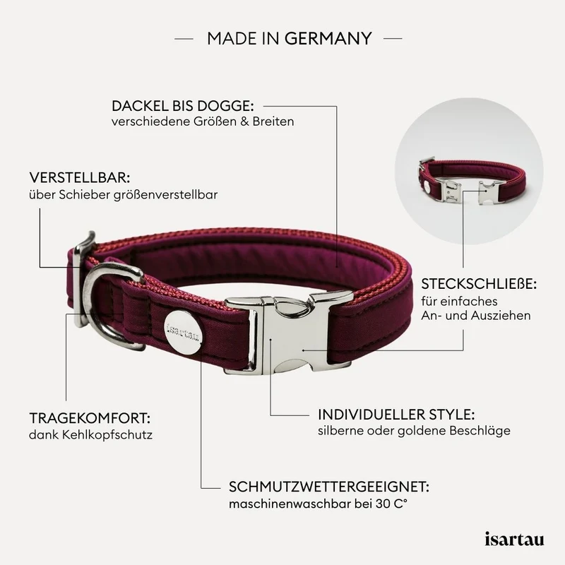 Welpenhalsband Softie BURGUNDER