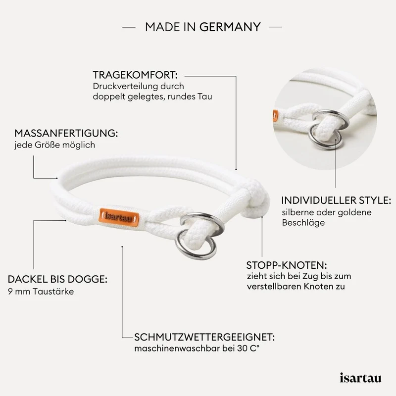 Zugstopp-Halsband Pure Breeze WEISS