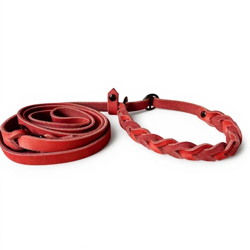 Retrieverleine aus Fettleder – Handsfree Hundeleine